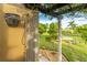 Private outdoor shower with garden view at 24087 Santa Inez Rd, Punta Gorda, FL 33955