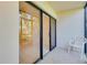 Private screened patio with sliding glass doors at 1515 Forrest Nelson Blvd # G102, Port Charlotte, FL 33952