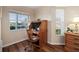 Home office with built-in desk and plenty of natural light at 2615 Rio Plato Dr, Punta Gorda, FL 33950