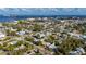 An aerial view showcasing a charming house in a vibrant neighborhood at 350 Gill St, Punta Gorda, FL 33950