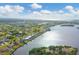 Expansive aerial view of waterfront community at 430 Spring Lake Nw Blvd, Port Charlotte, FL 33952