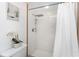 Clean shower with tile surround and glass enclosure at 279 Mariner Ln, Rotonda West, FL 33947