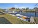 Private dock with boat and kayak storage at 18491 Hottelet Cir, Port Charlotte, FL 33948
