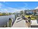 Private dock with boat lift and water access at 18491 Hottelet Cir, Port Charlotte, FL 33948