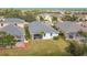 Aerial view of house and surrounding neighborhood at 1796 Scarlett Ave, North Port, FL 34289