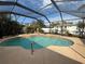 Refreshing kidney-shaped pool, screened-in, ready for relaxation and fun at 3100 Sheboygan Ave, North Port, FL 34286