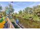 Tranquil waterfront view from backyard deck; peaceful canal scene at 28492 Royal Palm Dr, Punta Gorda, FL 33982