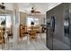 Kitchen with black refrigerator and wood cabinets at 3999 Conway Blvd, Port Charlotte, FL 33952