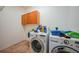 Laundry room with washer, dryer, and cabinets at 4132 Michel Tree St, Port Charlotte, FL 33948