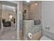 Small bathroom with walk-in shower and toilet at 4315 Cape Haze Dr, Placida, FL 33946