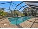 Inviting screened pool with brick decking at 4315 Cape Haze Dr, Placida, FL 33946