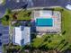 Aerial view of community pool and adjacent building at 101 N Marion Ct # 133, Punta Gorda, FL 33950