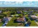 Aerial view of a single-Gathering home on a spacious lot with mature landscaping at 1713 Belvidere Rd, Englewood, FL 34223