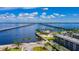 Aerial view of waterfront homes and bridges at 2199 El Cerito Ct, Punta Gorda, FL 33950