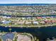 Aerial view of waterfront home community at 2199 El Cerito Ct, Punta Gorda, FL 33950