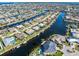 Aerial view of waterfront homes and neighborhood at 2199 El Cerito Ct, Punta Gorda, FL 33950