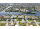 Aerial view of waterfront homes and canals at 2199 El Cerito Ct, Punta Gorda, FL 33950