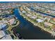 Aerial view of waterfront homes and community at 2199 El Cerito Ct, Punta Gorda, FL 33950