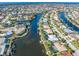 Aerial view of luxury waterfront homes and canals at 2199 El Cerito Ct, Punta Gorda, FL 33950