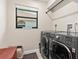 Clean and functional laundry room with front load washer and dryer at 2199 El Cerito Ct, Punta Gorda, FL 33950