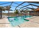 Inviting screened pool with canal views at 2199 El Cerito Ct, Punta Gorda, FL 33950