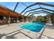 Spacious pool with screened enclosure and canal view at 2199 El Cerito Ct, Punta Gorda, FL 33950