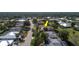 Aerial view highlighting a single-Gathering home with a large backyard in a quiet residential area at 7529 Coral Tree, Punta Gorda, FL 33955