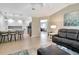 Open floorplan with a living room, kitchen and breakfast bar at 2321 Sofia Ln, Punta Gorda, FL 33983