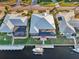 Aerial view of home with pool and private boat dock at 2750 W Marion Ave, Punta Gorda, FL 33950