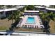 Aerial view of community pool and surrounding condos at 311 Garvin St # 309D, Punta Gorda, FL 33950