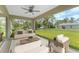 Spacious screened porch overlooking backyard at 3672 Vehlin St, North Port, FL 34286