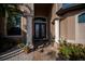 Elegant entryway with double doors and columns at 10361 Redondo St, Port Charlotte, FL 33981