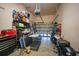 Garage with shelving, bikes, and a motorcycle at 17094 Acapulco Rd # 313, Punta Gorda, FL 33955