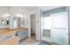 Bathroom with double vanity, shower, and a toilet at 22278 Vick St # A100, Punta Gorda, FL 33980