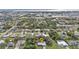Aerial view showing home's location in a residential neighborhood near the water at 22481 Vale Ave, Punta Gorda, FL 33980