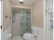 Clean bathroom with shower and toilet at 23176 Lindale Ave, Port Charlotte, FL 33954