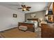 Bright bedroom with king-size bed and wood furniture at 25017 Lalique Pl, Punta Gorda, FL 33950