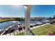 Breathtaking view from balcony overlooking marina and boats at 1 Colony Point Dr # 3C, Punta Gorda, FL 33950