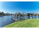 Private boat lift for convenient water access at 1245 Whippoorwill Ct, Punta Gorda, FL 33950