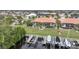 Aerial view of canal front property with private boat docks at 1531 Aqui Esta Dr # 1, Punta Gorda, FL 33950