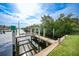 Private dock with lift on calm canal waters at 1531 Aqui Esta Dr # 1, Punta Gorda, FL 33950