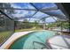 Inviting kidney-shaped pool with screened enclosure at 1573 Faraday St, Port Charlotte, FL 33952