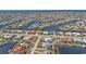 Aerial view of waterfront homes and community at 1640 Montia Ct, Punta Gorda, FL 33950