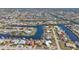 Aerial view of waterfront homes and community at 1640 Montia Ct, Punta Gorda, FL 33950