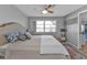 Main bedroom with water views and access to living room at 1640 Montia Ct, Punta Gorda, FL 33950