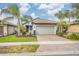 Front view of a single-Gathering home with a brick driveway at 19119 Mangieri St, Venice, FL 34293