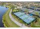 Aerial view of community pickleball courts at 19119 Mangieri St, Venice, FL 34293