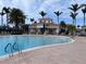 Resort-style pool and clubhouse view at 19119 Mangieri St, Venice, FL 34293