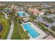 Aerial view of resort-style pool and clubhouse at 19119 Mangieri St, Venice, FL 34293