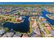 Bird's eye view of waterfront home and community at 2427 St Davids Island Ct, Punta Gorda, FL 33950